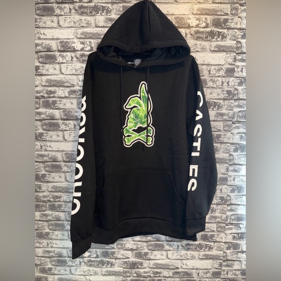 Crooks & Castles SkullBunny Graphic Print Pullover Hoodie Black Men's Large